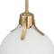 Hello Honey® Delano Gold & White Industrial Metal & Etched Glass Ceiling Light